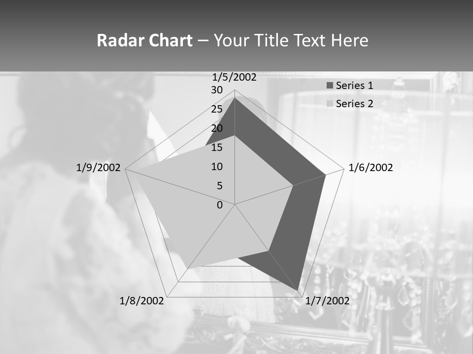 A Woman Is Looking At Her Reflection In A Mirror PowerPoint Template