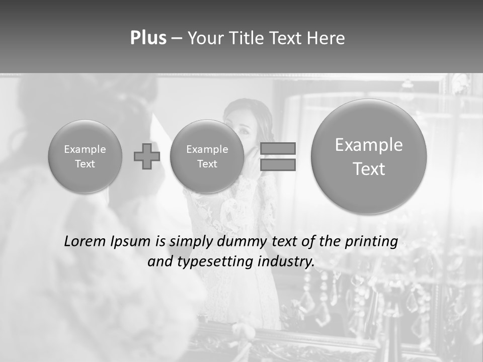 A Woman Is Looking At Her Reflection In A Mirror PowerPoint Template