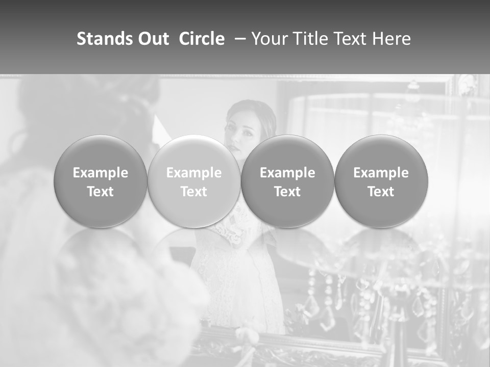 A Woman Is Looking At Her Reflection In A Mirror PowerPoint Template