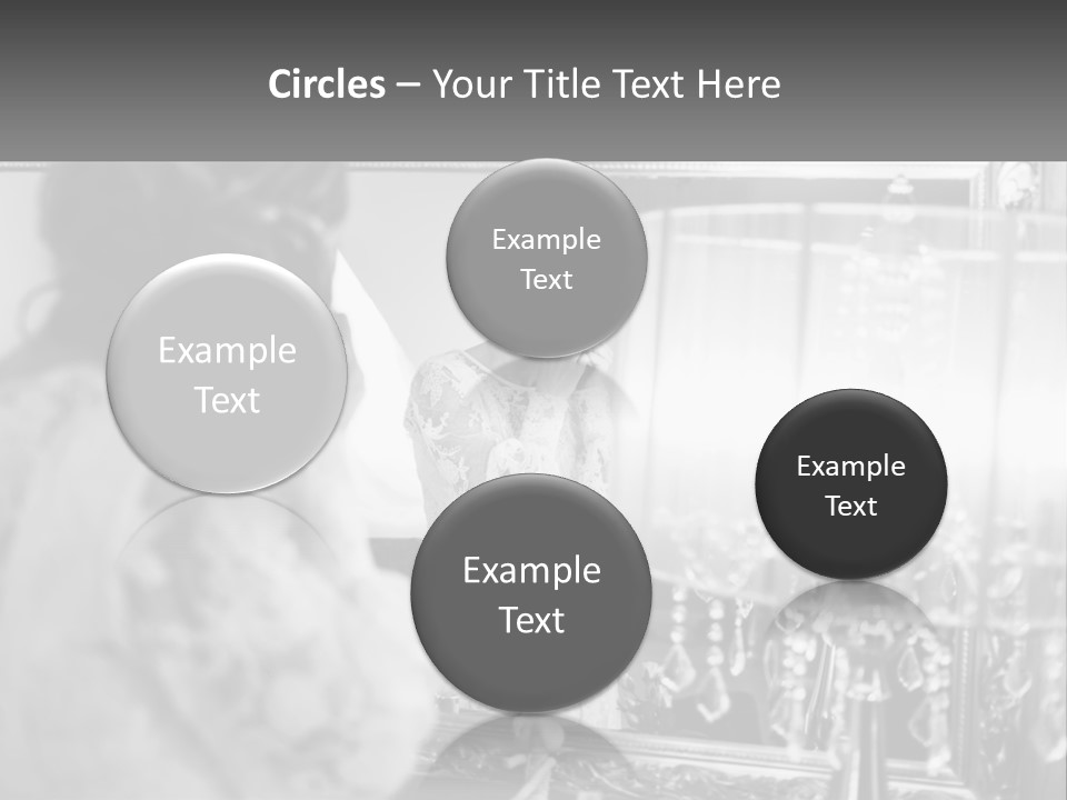 A Woman Is Looking At Her Reflection In A Mirror PowerPoint Template