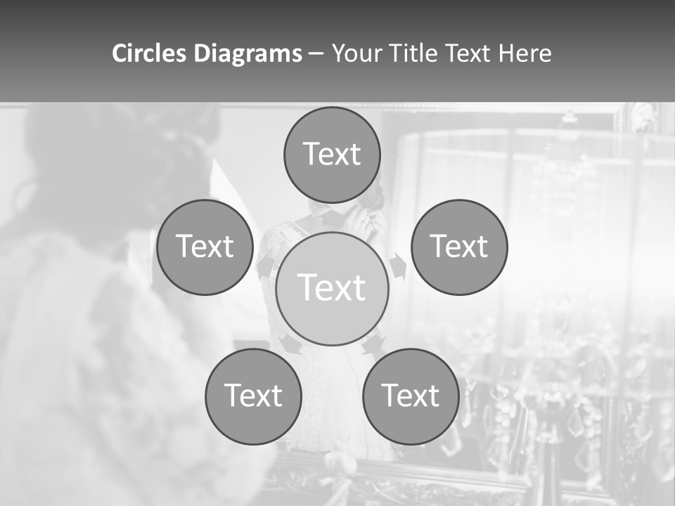 A Woman Is Looking At Her Reflection In A Mirror PowerPoint Template