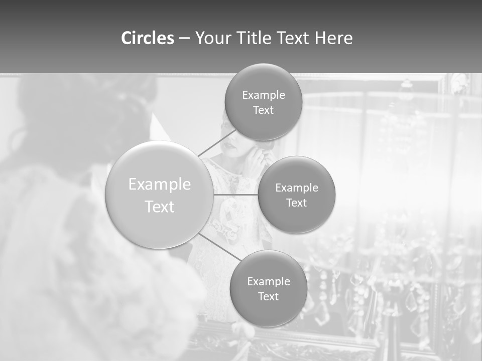 A Woman Is Looking At Her Reflection In A Mirror PowerPoint Template