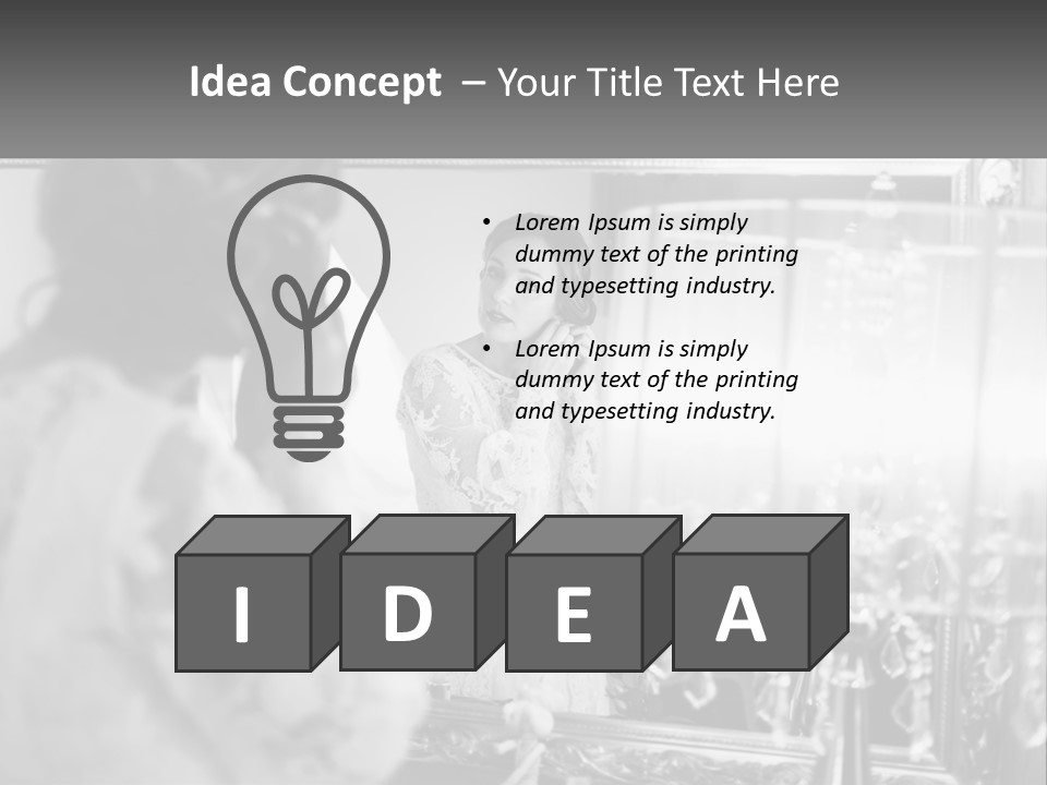 A Woman Is Looking At Her Reflection In A Mirror PowerPoint Template