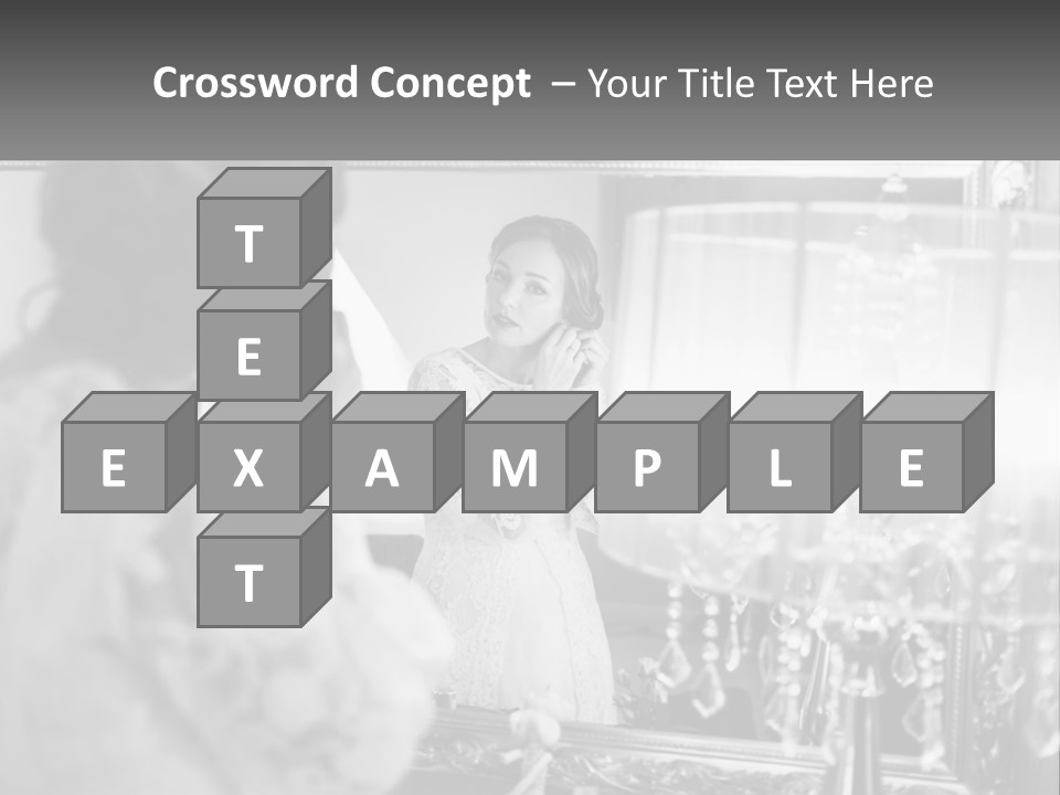 A Woman Is Looking At Her Reflection In A Mirror PowerPoint Template