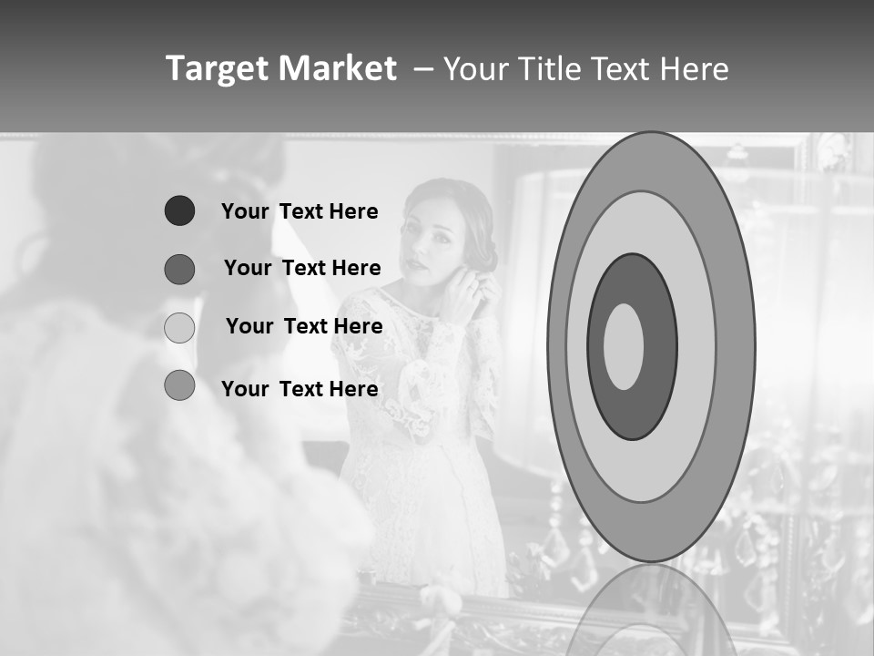 A Woman Is Looking At Her Reflection In A Mirror PowerPoint Template