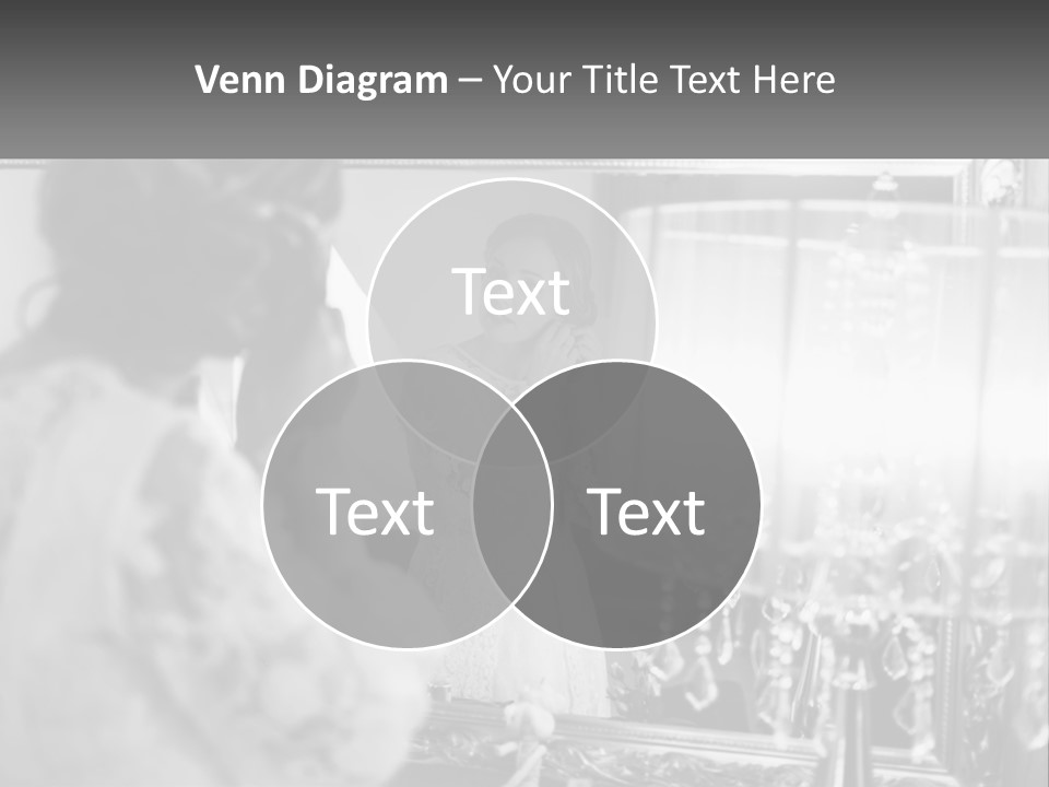 A Woman Is Looking At Her Reflection In A Mirror PowerPoint Template