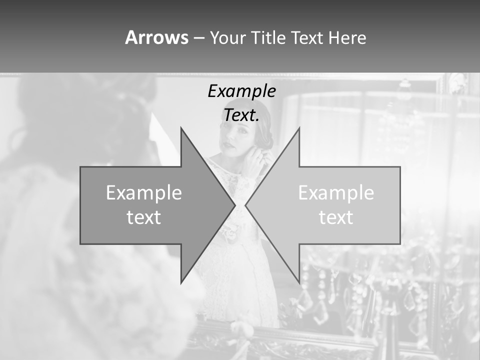 A Woman Is Looking At Her Reflection In A Mirror PowerPoint Template
