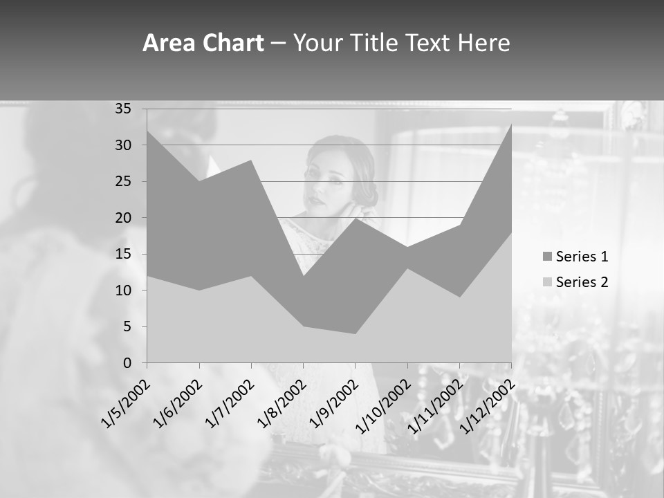 A Woman Is Looking At Her Reflection In A Mirror PowerPoint Template