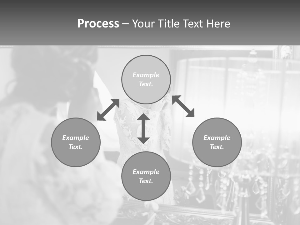 A Woman Is Looking At Her Reflection In A Mirror PowerPoint Template