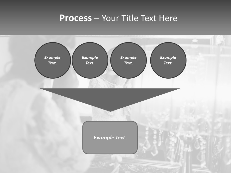 A Woman Is Looking At Her Reflection In A Mirror PowerPoint Template