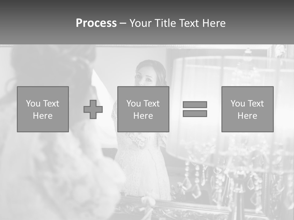 A Woman Is Looking At Her Reflection In A Mirror PowerPoint Template