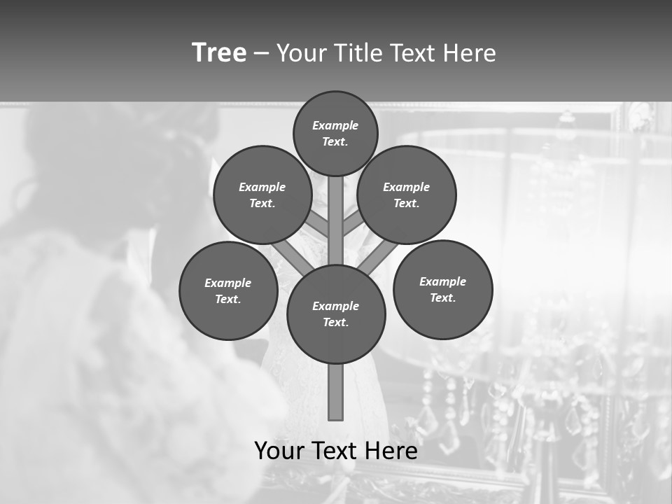 A Woman Is Looking At Her Reflection In A Mirror PowerPoint Template