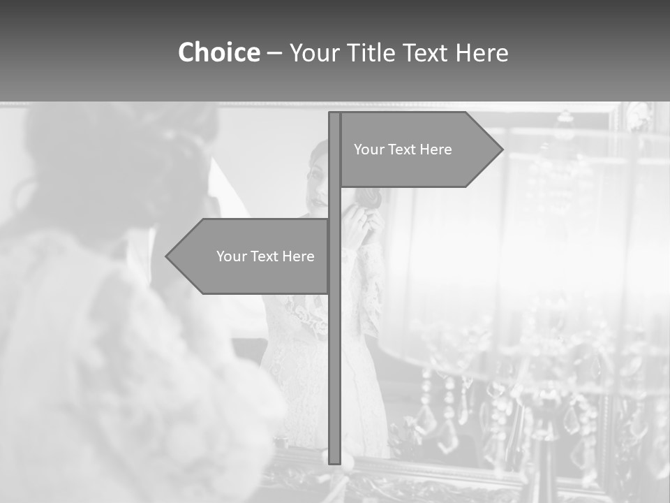 A Woman Is Looking At Her Reflection In A Mirror PowerPoint Template