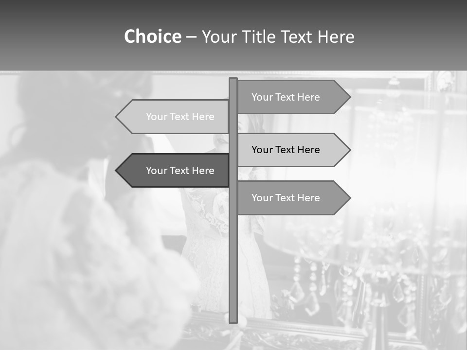 A Woman Is Looking At Her Reflection In A Mirror PowerPoint Template