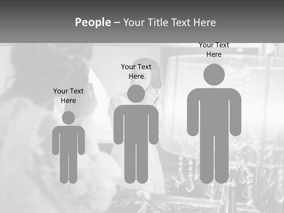 A Woman Is Looking At Her Reflection In A Mirror PowerPoint Template