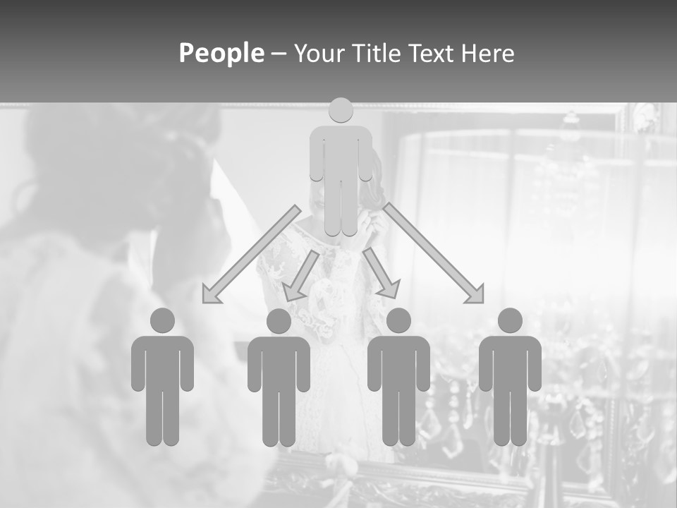 A Woman Is Looking At Her Reflection In A Mirror PowerPoint Template