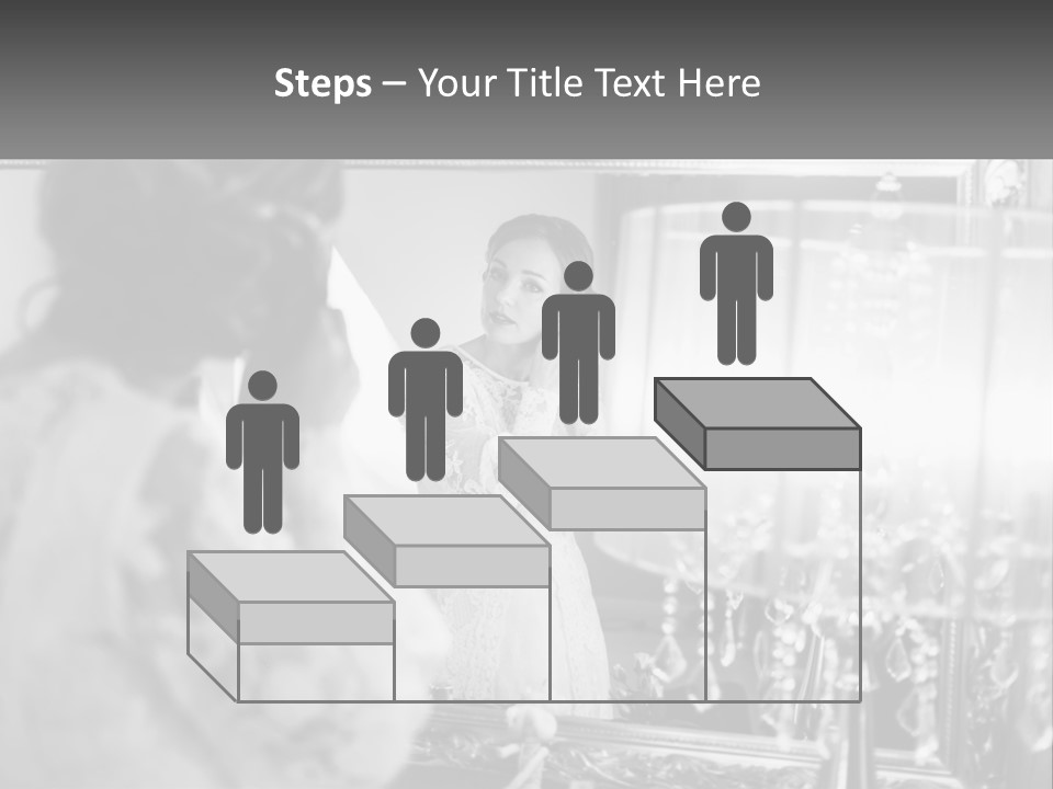 A Woman Is Looking At Her Reflection In A Mirror PowerPoint Template