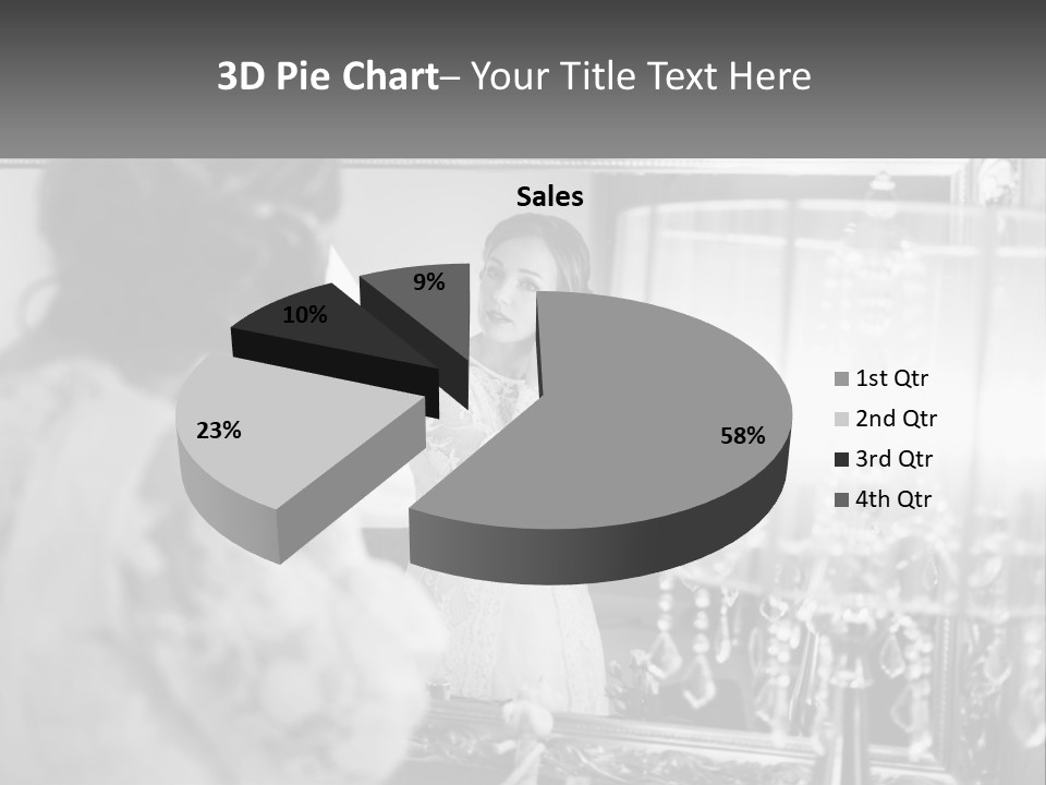 A Woman Is Looking At Her Reflection In A Mirror PowerPoint Template