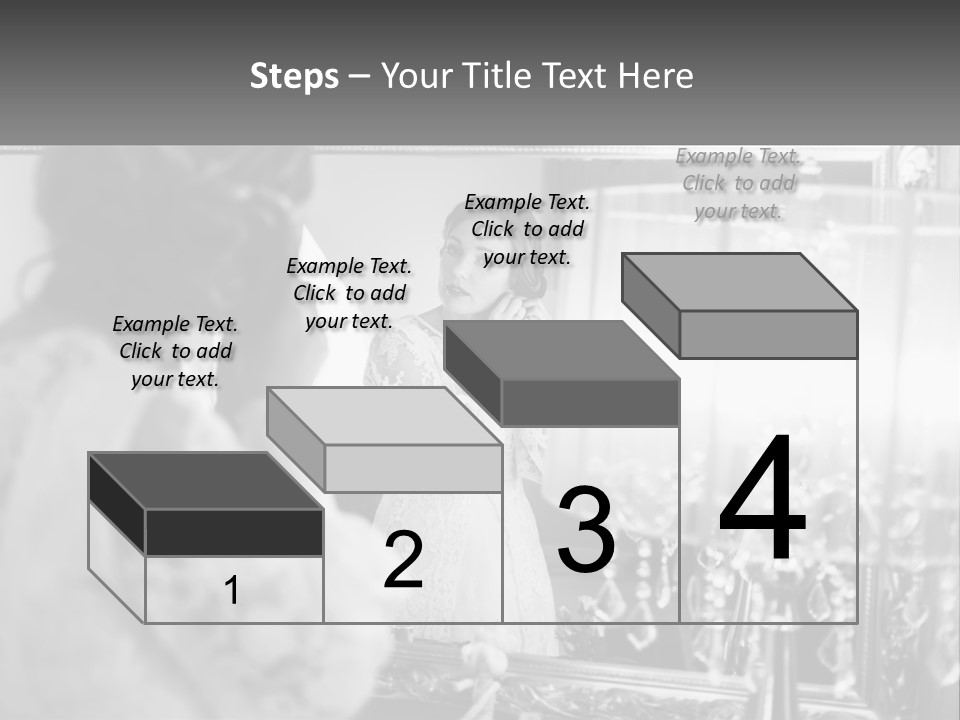 A Woman Is Looking At Her Reflection In A Mirror PowerPoint Template