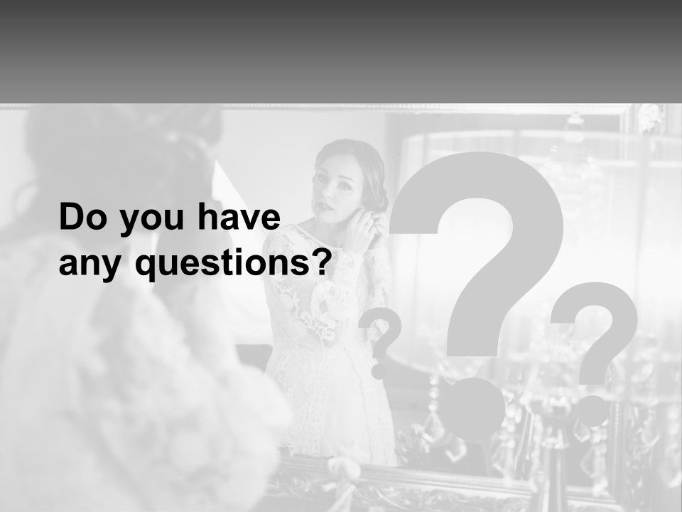 A Woman Is Looking At Her Reflection In A Mirror PowerPoint Template