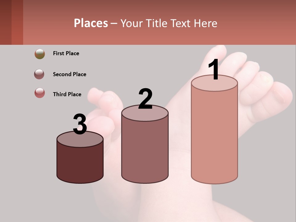 A Baby's Foot With A Black Background PowerPoint Template