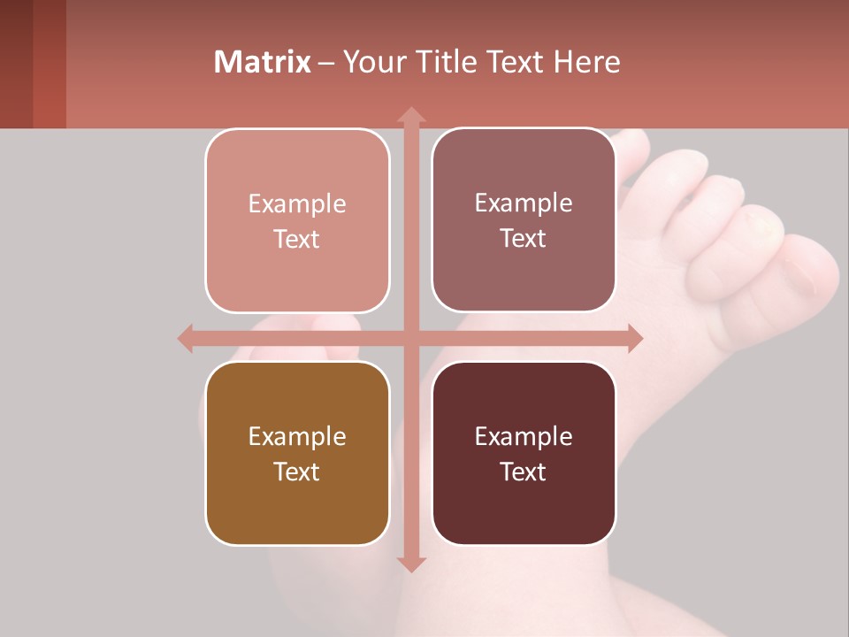 A Baby's Foot With A Black Background PowerPoint Template