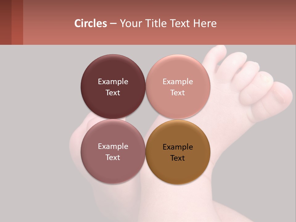 A Baby's Foot With A Black Background PowerPoint Template