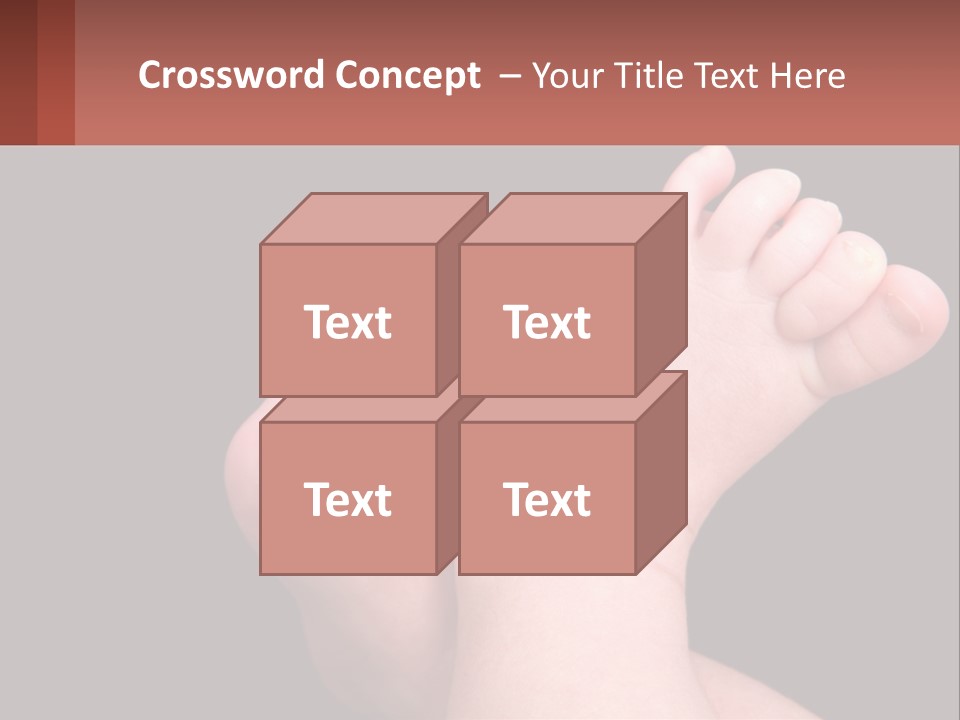 A Baby's Foot With A Black Background PowerPoint Template