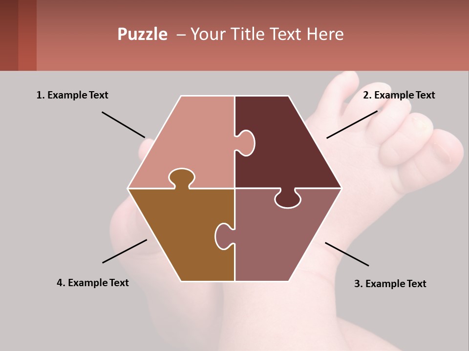 A Baby's Foot With A Black Background PowerPoint Template