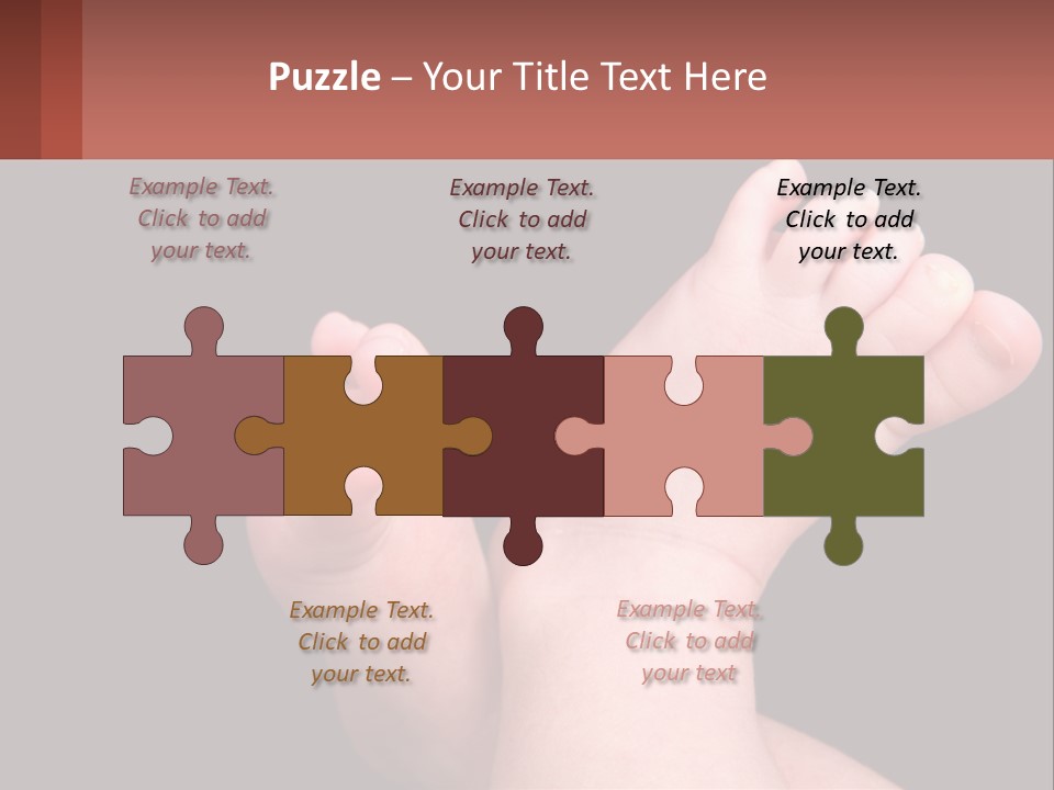 A Baby's Foot With A Black Background PowerPoint Template