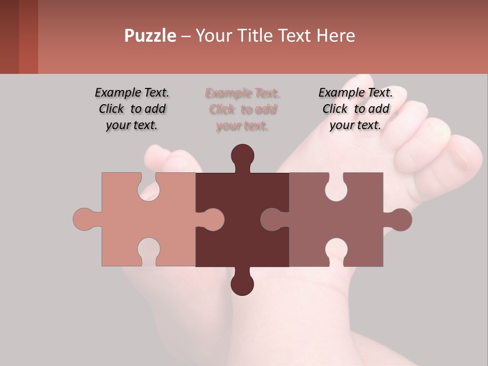 A Baby's Foot With A Black Background PowerPoint Template