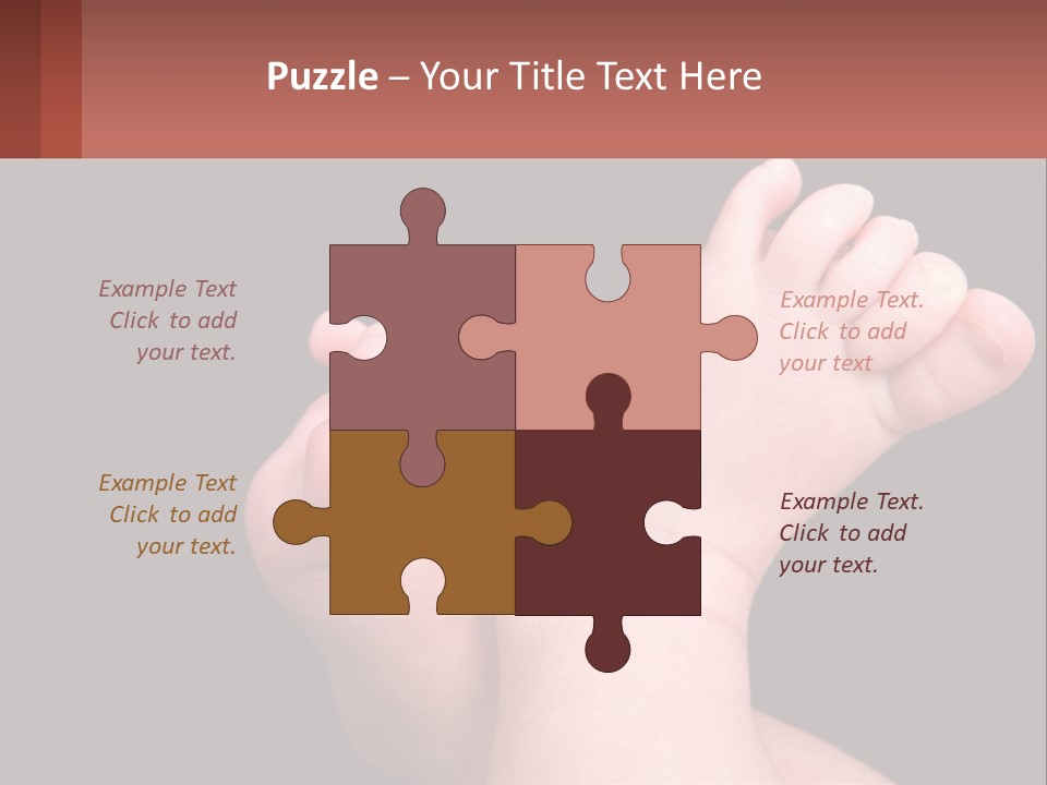 A Baby's Foot With A Black Background PowerPoint Template