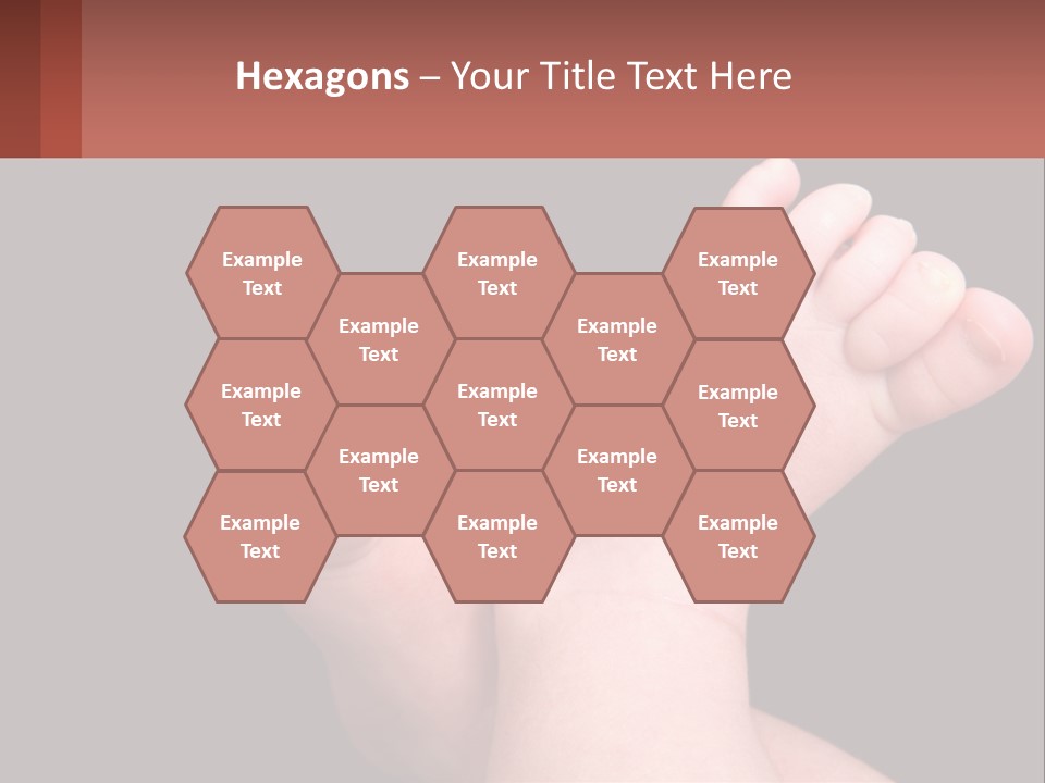 A Baby's Foot With A Black Background PowerPoint Template