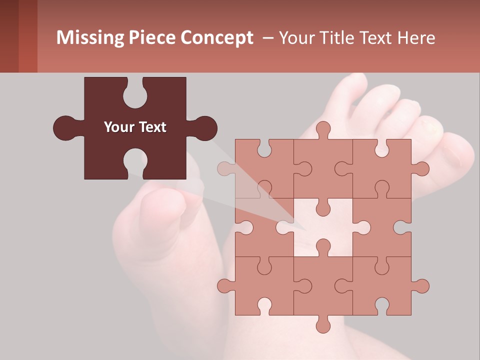 A Baby's Foot With A Black Background PowerPoint Template