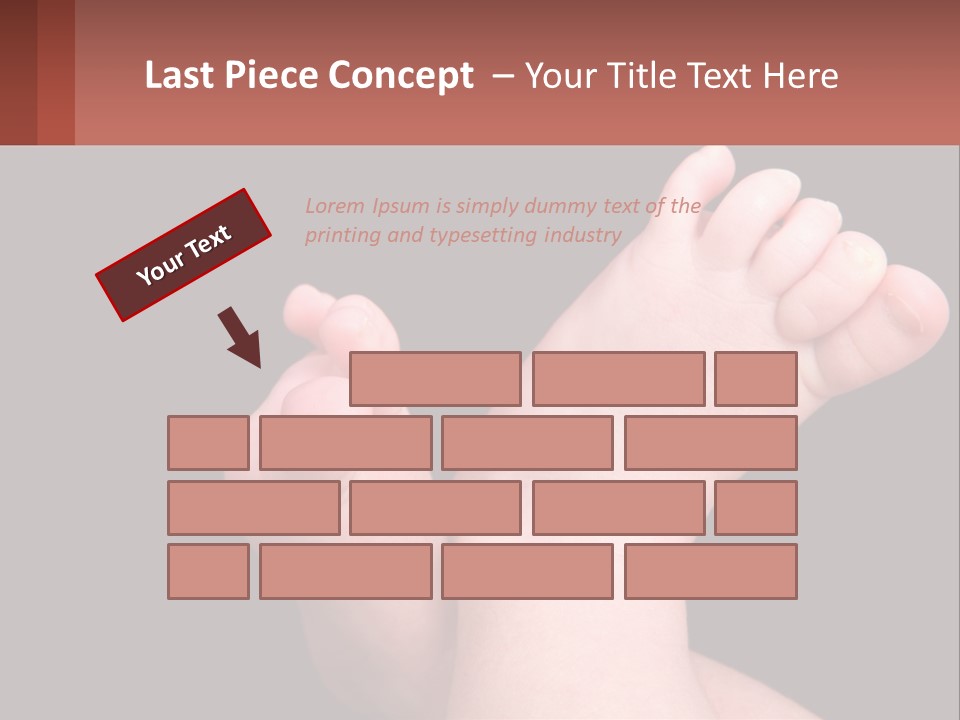 A Baby's Foot With A Black Background PowerPoint Template