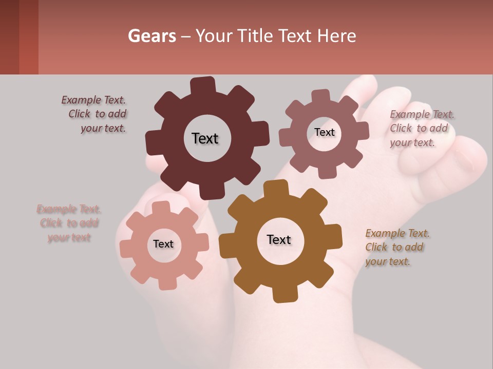 A Baby's Foot With A Black Background PowerPoint Template