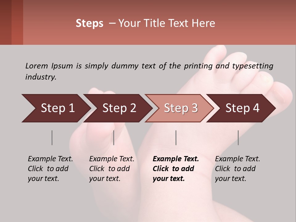 A Baby's Foot With A Black Background PowerPoint Template