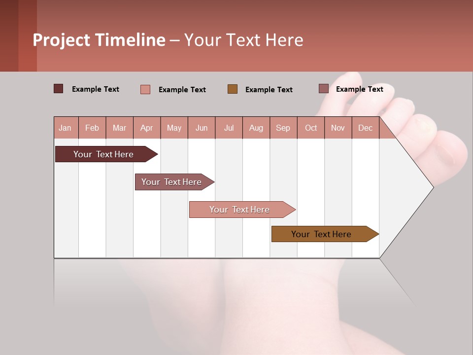 A Baby's Foot With A Black Background PowerPoint Template