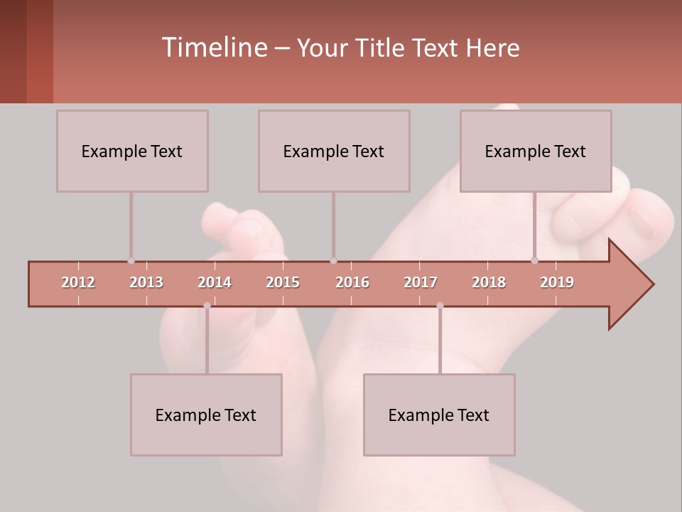 A Baby's Foot With A Black Background PowerPoint Template