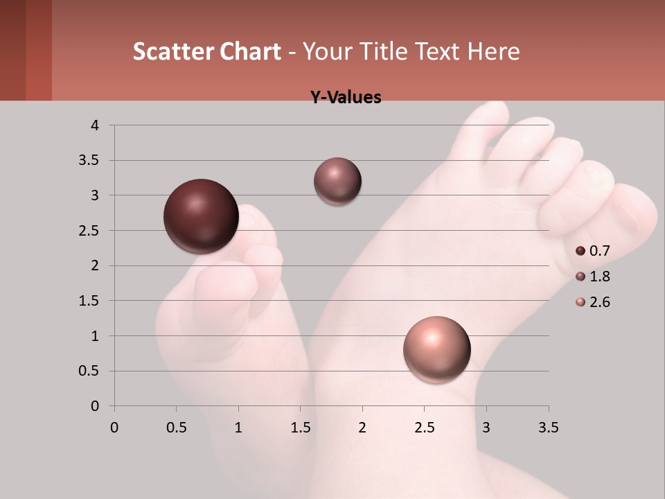 A Baby's Foot With A Black Background PowerPoint Template