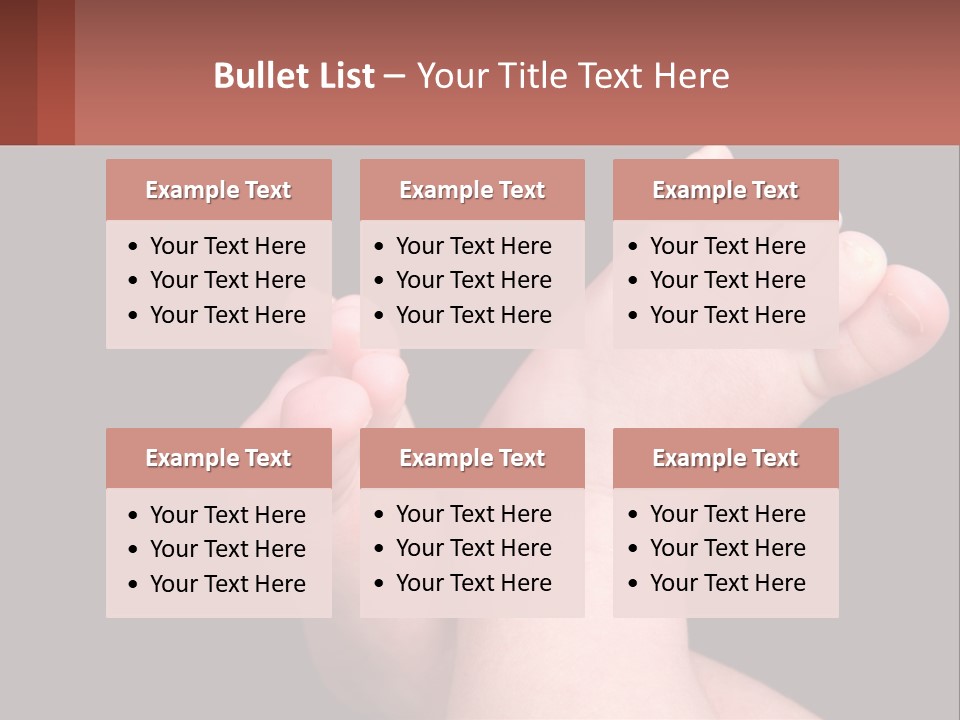 A Baby's Foot With A Black Background PowerPoint Template