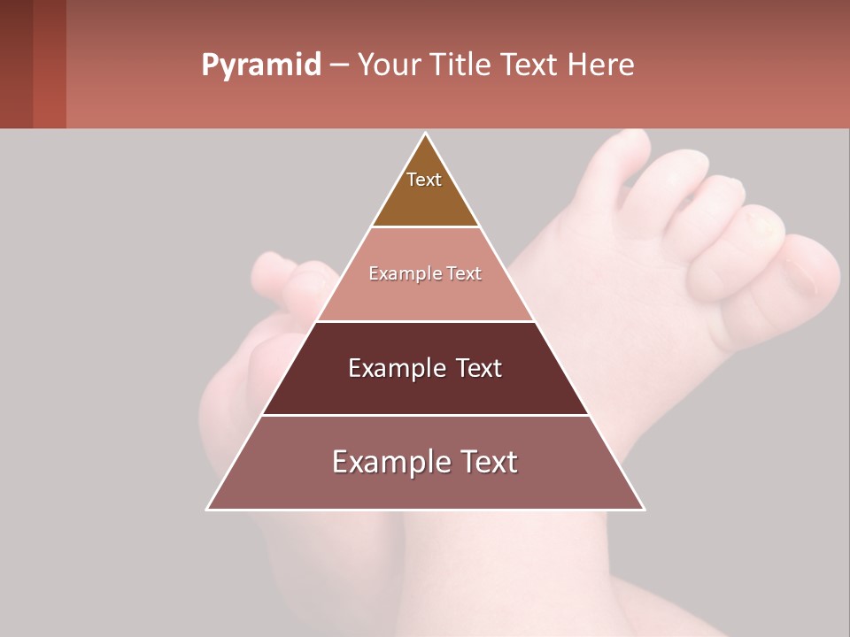 A Baby's Foot With A Black Background PowerPoint Template