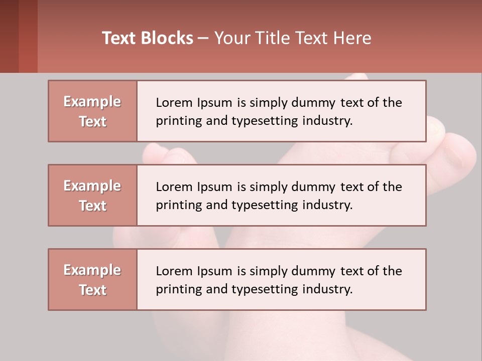 A Baby's Foot With A Black Background PowerPoint Template