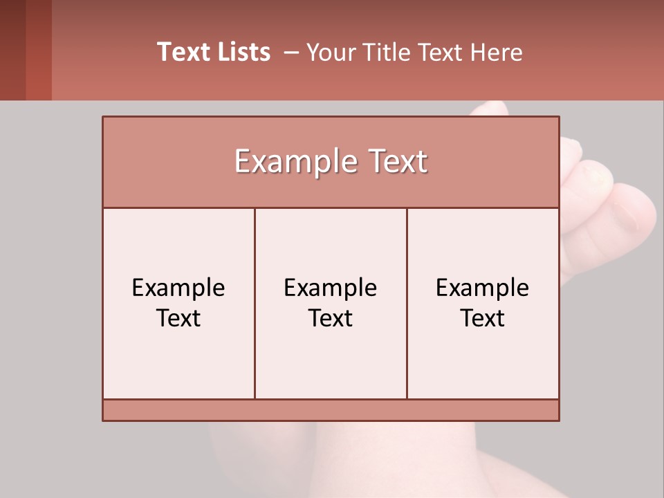A Baby's Foot With A Black Background PowerPoint Template