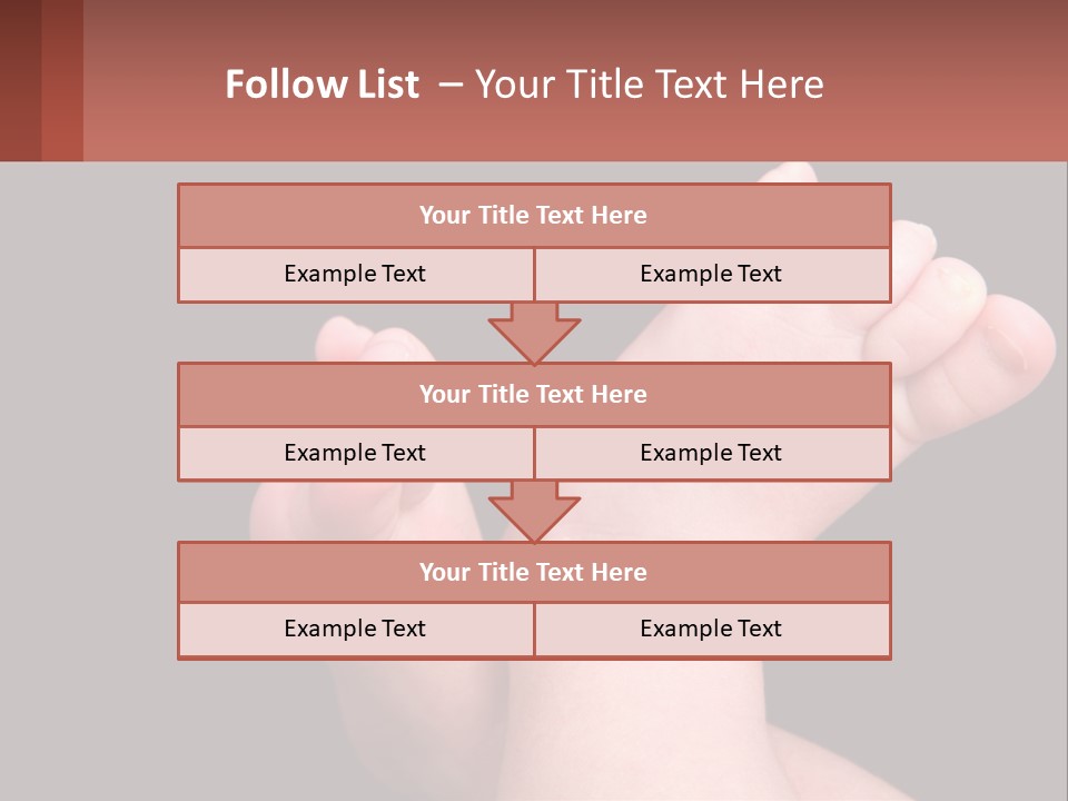A Baby's Foot With A Black Background PowerPoint Template