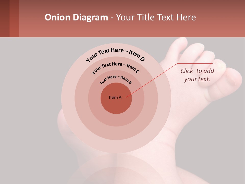 A Baby's Foot With A Black Background PowerPoint Template