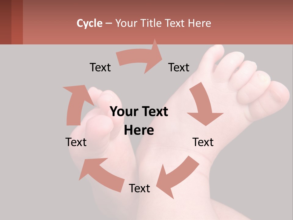 A Baby's Foot With A Black Background PowerPoint Template