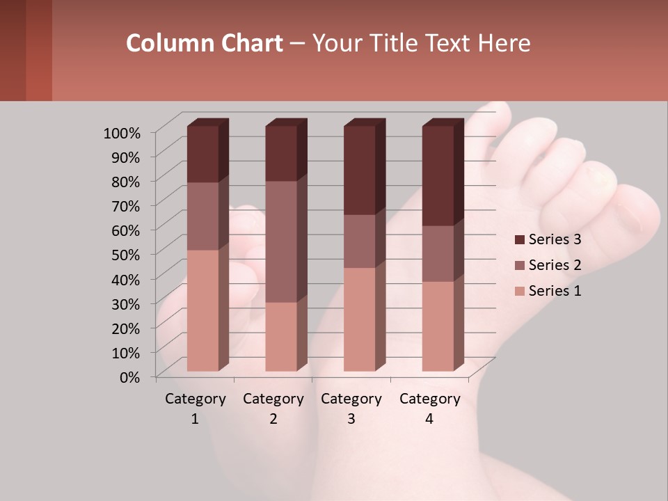 A Baby's Foot With A Black Background PowerPoint Template
