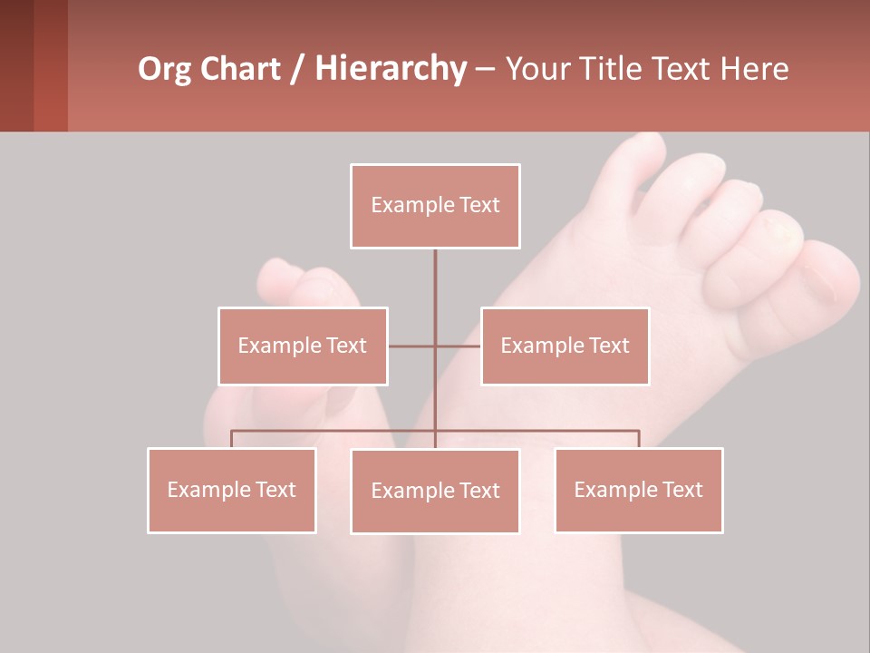 A Baby's Foot With A Black Background PowerPoint Template