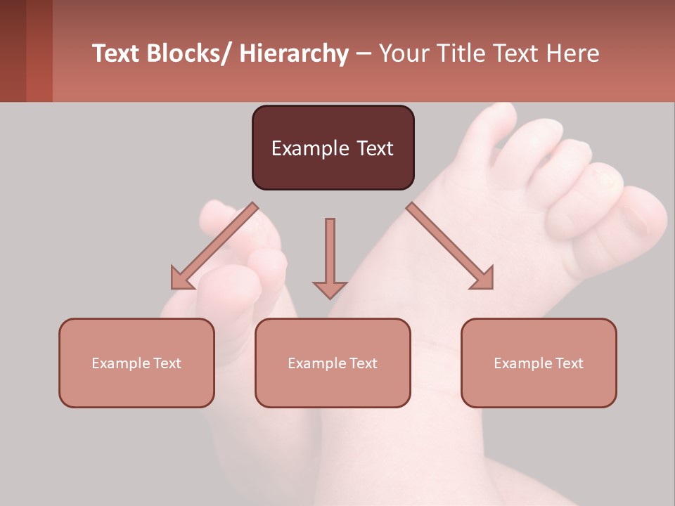 A Baby's Foot With A Black Background PowerPoint Template